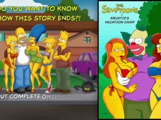 Krustie's Vacation Camp with exceptional chicks&excl; - The Simptoons